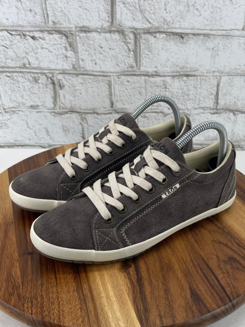 Taos Star 12844 Womens Sz. 9 Charcole Washed Canvas Comfort Casual Shoes